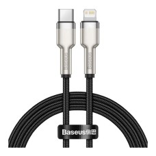 USB кабель Baseus CATLJK-A01 Cafule Metal PD Apple iPhone SE 2022, iPhone 14 Pro Max, iPhone 14 Plus, iPhone 14 Pro, iPhone 14, iPhone 13 Pro, iPhone 13 Mini, iPhone 13, iPhone 13 Pro Max, iPhone 12 Mini, Lightning, 1.0 м., Черный