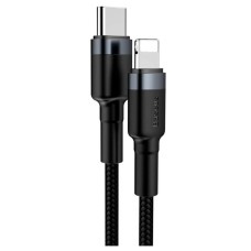 USB кабель Baseus CATLKLF-G1 Cafule PD Apple iPhone SE 2022, iPhone 14 Pro Max, iPhone 14 Plus, iPhone 14 Pro, iPhone 14, iPhone 13 Pro, iPhone 13 Mini, iPhone 13, iPhone 13 Pro Max, iPhone 12 Mini, iPhone 12 Pro Max, Lightning, 1.0 м., Черный