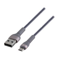 USB кабель Remax RC-124m Jany, MicroUSB, Сірий
