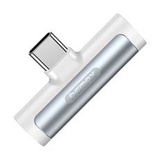 Переходник Remax RL-LA03a, Type-C, 3.5 мм., Белый
