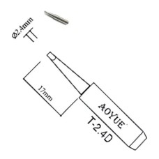 Жало AOYUE T-2.4D для AOYUE 463 Tesla / 463+ Tesla / 469 / 936 / 937 / 937+ / Int 3210 / Goot PX-501 / PX-501AS / PX-601 / Lukey 936+ / 936A / Pro'sKit SS-206B / SS-207B / AOYUE 950+ / AOYUE 701 / 701A+ / Accta 301 / 301A / AOYUE 768+ / 738 / 768 / 899A+