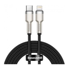 USB кабель Baseus CATLJK-B01 Cafule Apple iPhone SE 2022, iPhone 14 Pro Max, iPhone 14 Plus, iPhone 14 Pro, iPhone 14, iPhone 13 Pro, iPhone 13 Mini, iPhone 13, iPhone 13 Pro Max, iPhone 12 Mini, iPhone 12 Pro Max, Lightning, 2.0 м., Черный