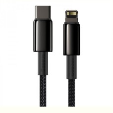 USB кабель Baseus CATLWJ-01 Tungsten Gold Fast Charging Data Cable Apple iPhone SE 2022, iPhone 14 Pro Max, iPhone 14 Plus, iPhone 14 Pro, iPhone 14, iPhone 13 Pro, iPhone 13 Mini, iPhone 13, iPhone 13 Pro Max, Lightning, 1.0 м., Черный