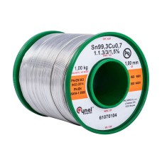 SN99C-1.0/1.0 Проволочный припой Sn99,3Cu0,7 1 мм 1кг, 1000 гр.