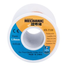 Припой проволочный HX-T100 1,0mm/150г (Mechanic, Sn63/Pb37), 150 гр.