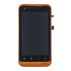 Дисплей Lenovo A660, (PRC), c сенсором, с рамкой, Оранжевый