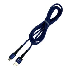 USB кабель EMY MY-452, MicroUSB, 1.0 м., Голубой