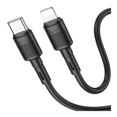 USB кабель Hoco X83 Apple iPhone SE 2022, iPhone 14 Pro Max, iPhone 14 Plus, iPhone 14 Pro, iPhone 14, iPhone 13 Pro, iPhone 13 Mini, iPhone 13, iPhone 13 Pro Max, iPhone 12 Mini, iPhone 12 Pro Max, iPhone 12 Pro, Lightning, 1.0 м., Чорний