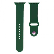 Ремінець Apple Watch 42, Watch 44, Silicone WatchBand, Dark Green, Зелений