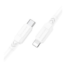 USB кабель Borofone BX81 Apple iPhone SE 2022, iPhone 14 Pro Max, iPhone 14 Plus, iPhone 14 Pro, iPhone 14, iPhone 13 Pro, iPhone 13 Mini, iPhone 13, iPhone 13 Pro Max, iPhone 12 Mini, iPhone 12 Pro Max, iPhone 12 Pro, Lightning, 1.0 м., Белый
