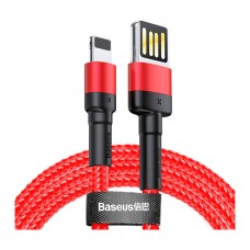 USB кабель Baseus CALKLF-G09 Cafule Apple iPhone SE 2022, iPhone 14 Pro Max, iPhone 14 Plus, iPhone 14 Pro, iPhone 14, iPhone 13 Pro, iPhone 13 Mini, iPhone 13, iPhone 13 Pro Max, iPhone 12 Mini, iPhone 12 Pro Max, Lightning, 1.0 м., Червоний