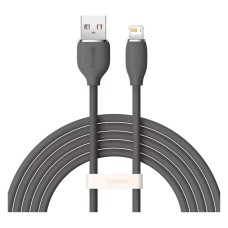 USB кабель Baseus CAGD000101 Jelly Liquid Apple iPhone SE 2022, iPhone 14 Pro Max, iPhone 14 Plus, iPhone 14 Pro, iPhone 14, iPhone 13 Pro, iPhone 13 Mini, iPhone 13, iPhone 13 Pro Max, iPhone 12 Mini, Lightning, 2.0 м., Чорний