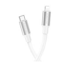 USB кабель Borofone BX82 Apple iPhone SE 2022, iPhone 14 Pro Max, iPhone 14 Plus, iPhone 14 Pro, iPhone 14, iPhone 13 Pro, iPhone 13 Mini, iPhone 13, iPhone 13 Pro Max, iPhone 12 Mini, iPhone 12 Pro Max, iPhone 12 Pro, Lightning, 1.0 м., Белый