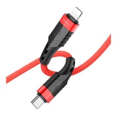 USB кабель Borofone BU35 Apple iPhone SE 2022, iPhone 14 Pro Max, iPhone 14 Plus, iPhone 14 Pro, iPhone 14, iPhone 13 Pro, iPhone 13 Mini, iPhone 13, iPhone 13 Pro Max, iPhone 12 Mini, iPhone 12 Pro Max, Lightning, 1.2 м., Червоний