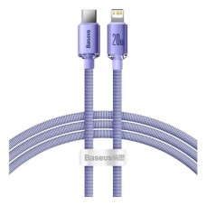 USB кабель Baseus Crystal Shine CAJY000205 Apple iPhone SE 2022, iPhone 14 Pro Max, iPhone 14 Plus, iPhone 14 Pro, iPhone 14, iPhone 13 Pro, iPhone 13 Mini, iPhone 13, iPhone 13 Pro Max, iPhone 12 Mini, Lightning, 1.2 м., Фиолетовый