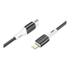 USB кабель Borofone BX79 Apple iPhone SE 2022, iPhone 14 Pro Max, iPhone 14 Plus, iPhone 14 Pro, iPhone 14, iPhone 13 Pro, iPhone 13 Mini, iPhone 13, iPhone 13 Pro Max, iPhone 12 Mini, iPhone 12 Pro Max, iPhone 12 Pro, Lightning, 1.0 м., Черный