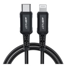 USB кабель Acefast C4-01 Apple iPhone SE 2022, iPhone 14 Pro Max, iPhone 14 Plus, iPhone 14 Pro, iPhone 14, iPhone 13 Pro, iPhone 13 Mini, iPhone 13, iPhone 13 Pro Max, iPhone 12 Mini, iPhone 12 Pro Max, iPhone 12 Pro, Lightning, 1.8 м., Черный