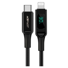 USB кабель Acefast C6-01 Apple iPhone SE 2022, iPhone 14 Pro Max, iPhone 14 Plus, iPhone 14 Pro, iPhone 14, iPhone 13 Pro, iPhone 13 Mini, iPhone 13, iPhone 13 Pro Max, iPhone 12 Mini, iPhone 12 Pro Max, iPhone 12 Pro, Lightning, 1.2 м., Черный
