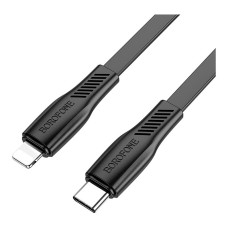USB кабель Borofone BX85 Apple iPhone SE 2022, iPhone 14 Pro Max, iPhone 14 Plus, iPhone 14 Pro, iPhone 14, iPhone 13 Pro, iPhone 13 Mini, iPhone 13, iPhone 13 Pro Max, iPhone 12 Mini, iPhone 12 Pro Max, iPhone 12 Pro, Lightning, 1.0 м., Черный