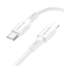 USB кабель Borofone BX80 Succeed Apple iPhone SE 2022, iPhone 14 Pro Max, iPhone 14 Plus, iPhone 14 Pro, iPhone 14, iPhone 13 Pro, iPhone 13 Mini, iPhone 13, iPhone 13 Pro Max, iPhone 12 Mini, iPhone 12 Pro Max, Lightning, 1.0 м., Белый