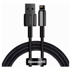USB кабель Baseus CALWJ-A01 Tungsten Gold Apple iPhone SE 2022, iPhone 14 Pro Max, iPhone 14 Plus, iPhone 14 Pro, iPhone 14, iPhone 13 Pro, iPhone 13 Mini, iPhone 13, iPhone 13 Pro Max, iPhone 12 Mini, Lightning, 2.0 м., Черный