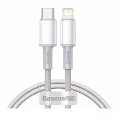 USB кабель Baseus CATLGD-02 High Density Braided Apple iPhone SE 2022, iPhone 14 Pro Max, iPhone 14 Plus, iPhone 14 Pro, iPhone 14, iPhone 13 Pro, iPhone 13 Mini, iPhone 13, iPhone 13 Pro Max, iPhone 12 Mini, Lightning, 1.0 м., Белый