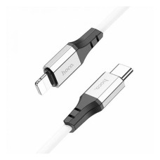 USB кабель Hoco X86 Apple iPhone SE 2022, iPhone 14 Pro Max, iPhone 14 Plus, iPhone 14 Pro, iPhone 14, iPhone 13 Pro, iPhone 13 Mini, iPhone 13, iPhone 13 Pro Max, iPhone 12 Mini, iPhone 12 Pro Max, iPhone 12 Pro, Lightning, 1.0 м., Білий