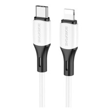USB кабель Borofone BX79 Apple iPhone SE 2022, iPhone 14 Pro Max, iPhone 14 Plus, iPhone 14 Pro, iPhone 14, iPhone 13 Pro, iPhone 13 Mini, iPhone 13, iPhone 13 Pro Max, iPhone 12 Mini, iPhone 12 Pro Max, iPhone 12 Pro, Lightning, 1.0 м., Белый