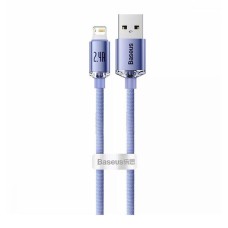 USB кабель Baseus CAJY000105 Crystal Shine Series Apple iPhone SE 2022, iPhone 14 Pro Max, iPhone 14 Plus, iPhone 14 Pro, iPhone 14, iPhone 13 Pro, iPhone 13 Mini, iPhone 13, iPhone 13 Pro Max, iPhone 12 Mini, Lightning, 2.0 м., Фіолетовий