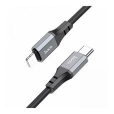 USB кабель Hoco X86 Apple iPhone SE 2022, iPhone 14 Pro Max, iPhone 14 Plus, iPhone 14 Pro, iPhone 14, iPhone 13 Pro, iPhone 13 Mini, iPhone 13, iPhone 13 Pro Max, iPhone 12 Mini, iPhone 12 Pro Max, iPhone 12 Pro, Lightning, 1.0 м., Чорний