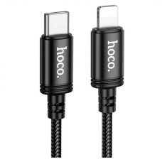 USB кабель Hoco X91 Apple iPhone SE 2022, iPhone 14 Pro Max, iPhone 14 Plus, iPhone 14 Pro, iPhone 14, iPhone 13 Pro, iPhone 13 Mini, iPhone 13, iPhone 13 Pro Max, iPhone 12 Mini, iPhone 12 Pro Max, Lightning, Type-C, 3.0 м., Чорний