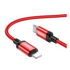 USB кабель Hoco X89 Apple iPhone SE 2022, iPhone 14 Pro Max, iPhone 14 Plus, iPhone 14 Pro, iPhone 14, iPhone 13 Pro, iPhone 13 Mini, iPhone 13, iPhone 13 Pro Max, iPhone 12 Mini, iPhone 12 Pro Max, iPhone 12 Pro, Lightning, 1.0 м., Червоний