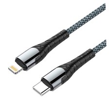 USB кабель ColorWay CBPDCL036 Apple iPhone SE 2022, iPhone 14 Pro Max, iPhone 14 Plus, iPhone 14 Pro, iPhone 14, iPhone 13 Pro, iPhone 13 Mini, iPhone 13, iPhone 13 Pro Max, iPhone 12 Mini, iPhone 12 Pro Max, Lightning, 2.0 м., Сірий