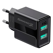 Сетевое зарядное устройство Grand-X CH-15B, 2.4 A, Черный