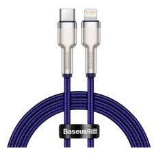 USB кабель Baseus CATLJK-A05 Cafule Metal Apple iPhone SE 2022, iPhone 14 Pro Max, iPhone 14 Plus, iPhone 14 Pro, iPhone 14, iPhone 13 Pro, iPhone 13 Mini, iPhone 13, iPhone 13 Pro Max, iPhone 12 Mini, Lightning, 1.0 м., Фиолетовый
