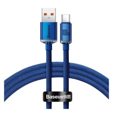 USB кабель Baseus CAJY000403 Crystal Shine, Type-C, 1.2 м., Синій