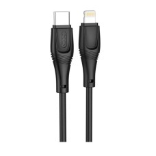 USB кабель XO NB-Q239A Apple iPhone SE 2022, iPhone 14 Pro Max, iPhone 14 Plus, iPhone 14 Pro, iPhone 14, iPhone 13 Pro, iPhone 13 Mini, iPhone 13, iPhone 13 Pro Max, iPhone 12 Mini, iPhone 12 Pro Max, iPhone 12 Pro, Lightning, 1.0 м., Чорний