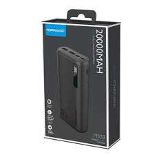 Павербанк (Power Bank) Tornado PB02, 20000 mAh, Черный