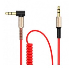 Кабель AUX SkyDolphin SR08 Spring Wire, 1.0 м., 3.5 мм., Красный