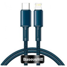 USB кабель Baseus CATLGD-03 High Density Braided Apple iPhone SE 2022, iPhone 14 Pro Max, iPhone 14 Plus, iPhone 14 Pro, iPhone 14, iPhone 13 Pro, iPhone 13 Mini, iPhone 13, iPhone 13 Pro Max, iPhone 12 Mini, Lightning, 1.0 м., Синий