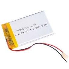 Акумулятор універсальний для гаджетів, 1250 mAh, 5,0 x 37 x 59 мм.