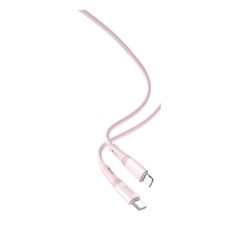 USB кабель XO NB-Q226A Apple iPhone SE 2022, iPhone 14 Pro Max, iPhone 14 Plus, iPhone 14 Pro, iPhone 14, iPhone 13 Pro, iPhone 13 Mini, iPhone 13, iPhone 13 Pro Max, iPhone 12 Mini, iPhone 12 Pro Max, iPhone 12 Pro, Lightning, 1.0 м., Рожевий
