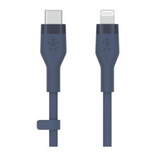 USB кабель Belkin BoostCharge Flex CAA009bt2MBL Apple iPhone SE 2022, iPhone 14 Pro Max, iPhone 14 Plus, iPhone 14 Pro, iPhone 14, iPhone 13 Pro, iPhone 13 Mini, iPhone 13, iPhone 13 Pro Max, iPhone 12 Mini, Lightning, 2.0 м., Синій