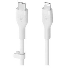 USB кабель Belkin BoostCharge Flex CAA009bt2MWH Apple iPhone SE 2022, iPhone 14 Pro Max, iPhone 14 Plus, iPhone 14 Pro, iPhone 14, iPhone 13 Pro, iPhone 13 Mini, iPhone 13, iPhone 13 Pro Max, iPhone 12 Mini, Lightning, 2.0 м., Белый