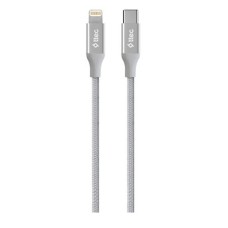 USB кабель Ttec 2DK41G Apple iPhone SE 2022, iPhone 14 Pro Max, iPhone 14 Plus, iPhone 14 Pro, iPhone 14, iPhone 13 Pro, iPhone 13 Mini, iPhone 13, iPhone 13 Pro Max, iPhone 12 Mini, iPhone 12 Pro Max, iPhone 12 Pro, Lightning, 1.5 м., Срібний