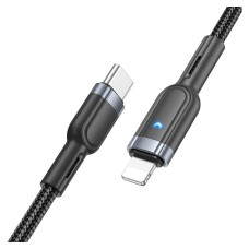 USB кабель Hoco U117 Apple iPhone SE 2022, iPhone 14 Pro Max, iPhone 14 Plus, iPhone 14 Pro, iPhone 14, iPhone 13 Pro, iPhone 13 Mini, iPhone 13, iPhone 13 Pro Max, iPhone 12 Mini, iPhone 12 Pro Max, iPhone 12 Pro, Lightning, 1.2 м., Чорний