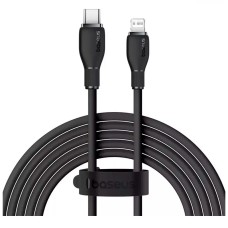 USB кабель Baseus P10355701111-00 Pudding Apple iPhone SE 2022, iPhone 14 Pro Max, iPhone 14 Plus, iPhone 14 Pro, iPhone 14, iPhone 13 Pro, iPhone 13 Mini, iPhone 13, iPhone 13 Pro Max, iPhone 12 Mini, Lightning, 1.2 м., Черный