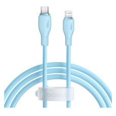 USB кабель Baseus P10355701311-00 Pudding Apple iPhone SE 2022, iPhone 14 Pro Max, iPhone 14 Plus, iPhone 14 Pro, iPhone 14, iPhone 13 Pro, iPhone 13 Mini, iPhone 13, iPhone 13 Pro Max, iPhone 12 Mini, iPhone 12 Pro Max, Lightning, 1.2 м., Синий