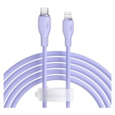USB кабель Baseus P10355701511-00 Pudding Apple iPhone SE 2022, iPhone 14 Pro Max, iPhone 14 Plus, iPhone 14 Pro, iPhone 14, iPhone 13 Pro, iPhone 13 Mini, iPhone 13, iPhone 13 Pro Max, iPhone 12 Mini, Lightning, 1.2 м., Фиолетовый