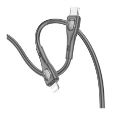 USB кабель Borofone BX98 Apple iPhone SE 2022, iPhone 14 Pro Max, iPhone 14 Plus, iPhone 14 Pro, iPhone 14, iPhone 13 Pro, iPhone 13 Mini, iPhone 13, iPhone 13 Pro Max, iPhone 12 Mini, iPhone 12 Pro Max, iPhone 12 Pro, Lightning, 1.0 м., Черный